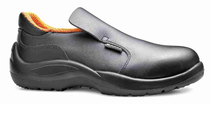 Sabata de seguretat Base Protection CLORO B0507N negra sense cordons amb folre taronja