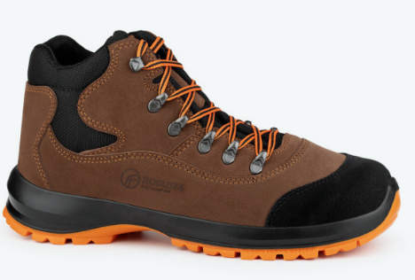 Bota de seguretat Robusta Ricino 920940 marró i negra amb sola taronja