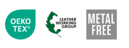 Pictogrames OEKO-TEX, Leather Working Group i Metal Free