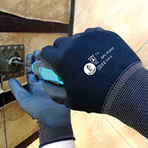 Guante de nylon recubierto de poliuretano